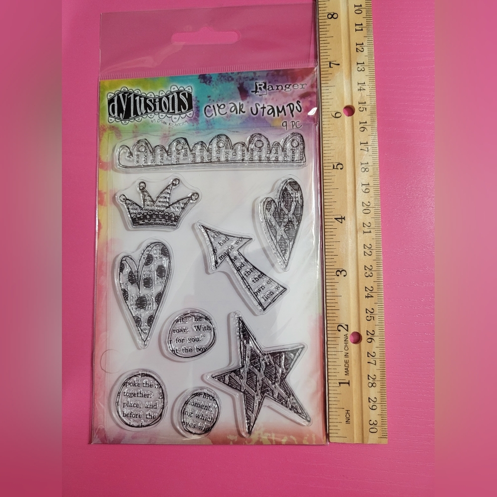 Ranger Dylusions Star Struck Clear Stamps Set